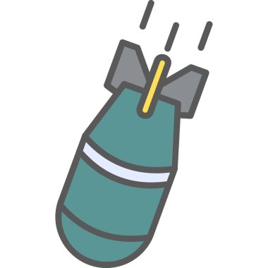 Hava bombası. Web simgesi basit illüstrasyon