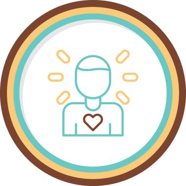  Özsaygı simgesi, vektör illüstrasyonu