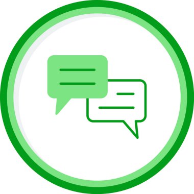 Sohbet baloncukları simgesi, vektör illüstrasyonu basit tasarım