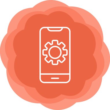 akıllı telefon ayarlama web simgesi vektör çizimi 