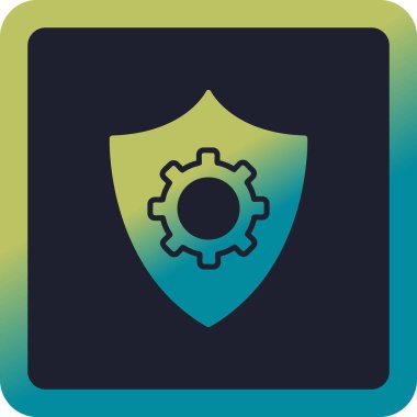 Veri koruma simgesi, vektör çizim                  