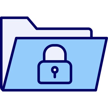 Güvenli Veri Web simgesi vektör illüstrasyonu 