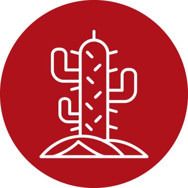 Kaktüs. Web simgesi basit illüstrasyon 