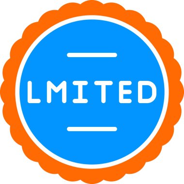 Sınırlı pul ikonu vektör illüstrasyonu 