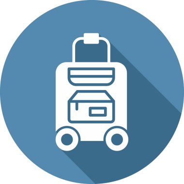 Bagaj web simgesi, vektör çizim 
