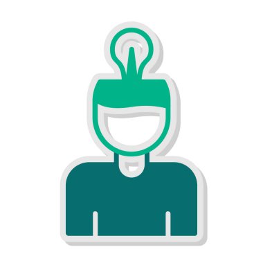 Modern Yaratıcı Düşünce simgesinin vektör çizimi            