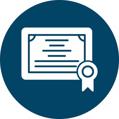 Sertifika. Web simgesi basit tasarım