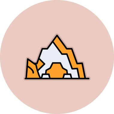 mağara ikonu vektör illüstrasyonu