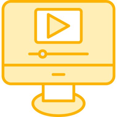 Video oynatıcı ikon vektör illüstrasyonu 