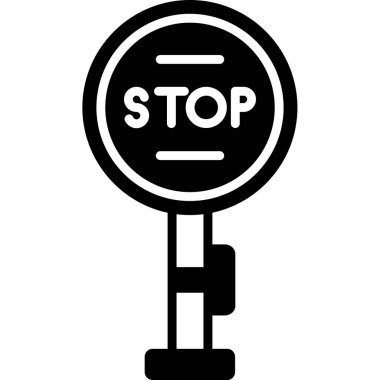 Dur tabelası. Web simgesi basit illüstrasyon 