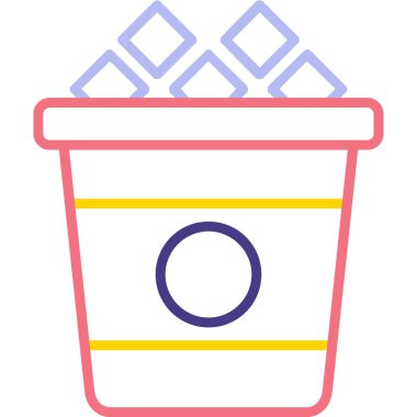 Buz Kovası ikonu vektör illüstrasyonu