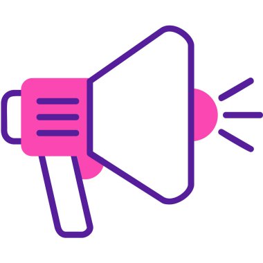 megafon web simgesi, vektör çizim 