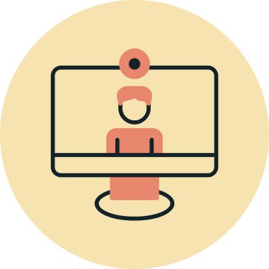 Video Arama simgesi, düz tasarım