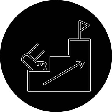 Adımlar web simgesinin vektör illüstrasyonu