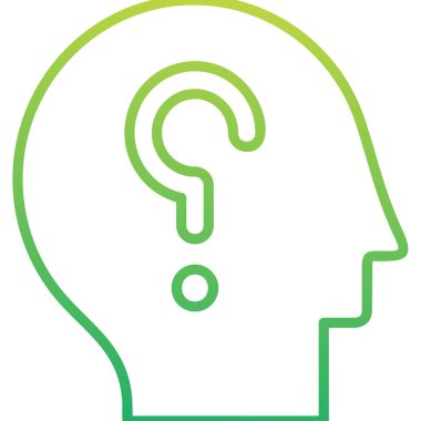 düşünce simgesi, modern vektör illüstrasyon tasarımı 