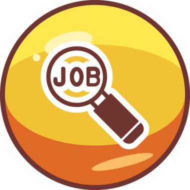 İş Arama Web simgesi vektör illüstrasyonuName 