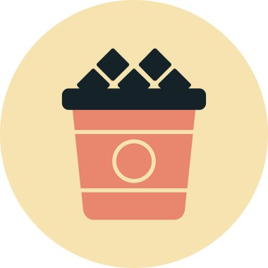 Buz Kovası ikonu vektör illüstrasyonu