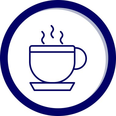 Kahve Kupası web simgesi, vektör çizim 