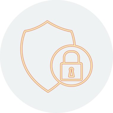 güvenlik simgesi vektör illüstrasyonu 