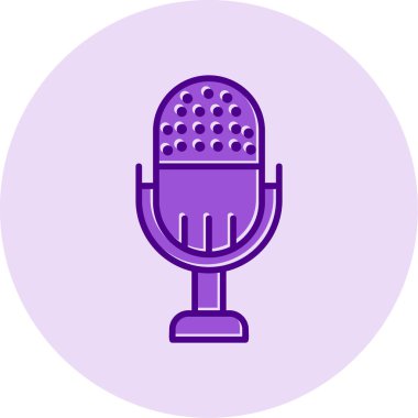 mikrofon simgesi vektör illüstrasyonu 