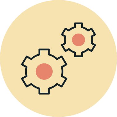 Vitesli ayar simgesi, vektör illüstrasyonu basit tasarım