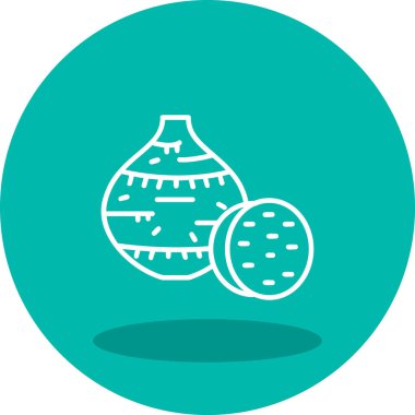 Taro kök simgesi, vektör illüstrasyonu basit tasarım