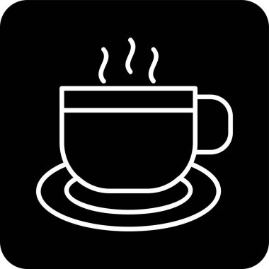 Kahve. Web simgesi basit illüstrasyon 