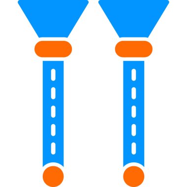 Flüt ağ simgesi, vektör illüstrasyonu