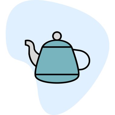 Vektör illüstrasyonu, çaydanlık ağı simgesi 