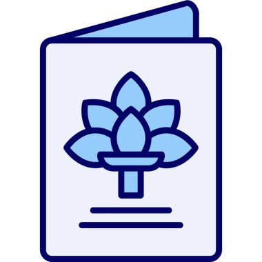 Tebrik kartı simgesi vektör illüstrasyonu