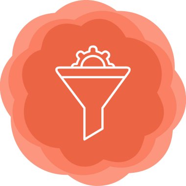 Vektör illüstrasyon Huni ağ simgesi 