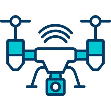 Drone simgesi vektör illüstrasyon tasarımı