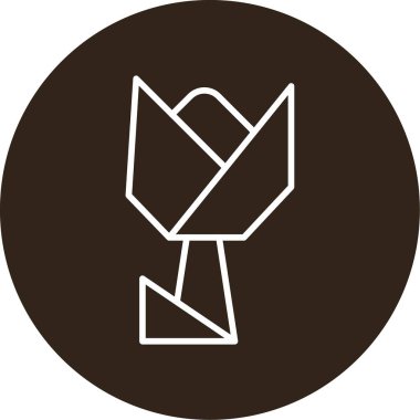 soyut çiçek simgesi, vektör illüstrasyonu basit tasarım