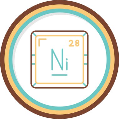 Nikel web simgesi, vektör illüstrasyonu 