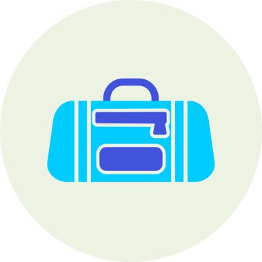 Spor çantası simgesi, vektör illüstrasyonu