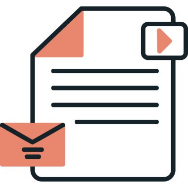 belge simgesi, vektör illüstrasyonu basit tasarım