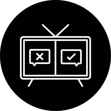 Quiz web simgesi vektör illüstrasyonu