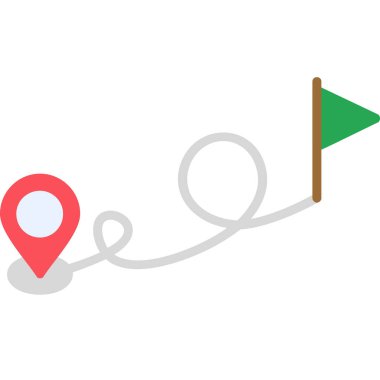 Hedef konsept, konum pin vektörü simgesi