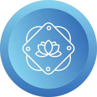lotus. Web simgesi basit illüstrasyon