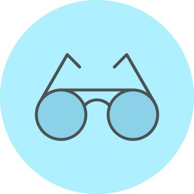 Gözlük. Web simgesi basit illüstrasyon