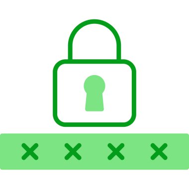 kilit düz simge vektör çizim