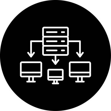 Küme hesaplama simgesi, vektör illüstrasyonu basit tasarım