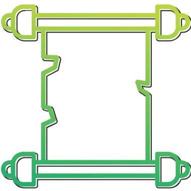Papirüs simgesi. Web simgesi vektör illüstrasyonu
