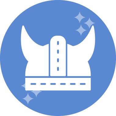 Viking Miğfer simgesi, vektör illüstrasyonu basit tasarım