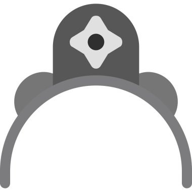 Saç bandı web simgesi, vektör illüstrasyonu