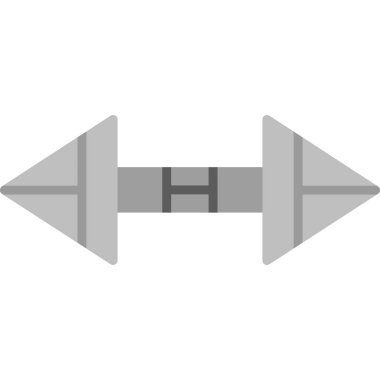 Ölçek simgesi, vektör illüstrasyonu basit tasarım