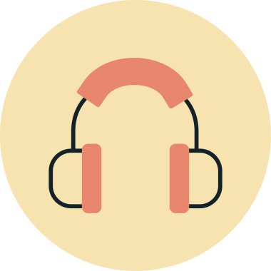 Kulaklık. Web simgesi basit illüstrasyon 