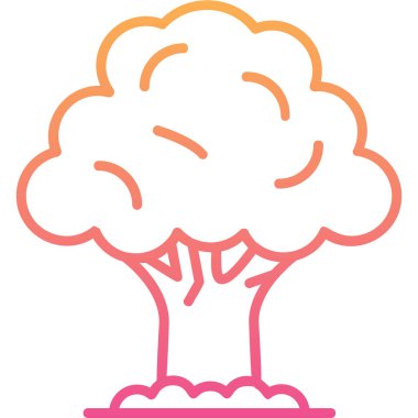 Ağaç. Web simgesi basit illüstrasyon 