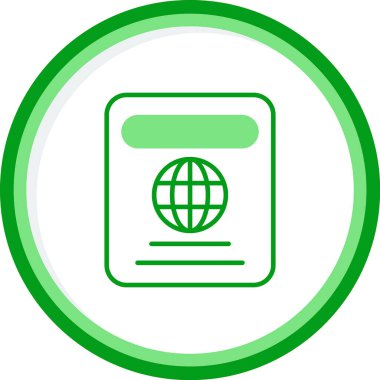 Modern Pasaport Kontrol simgesinin vektör çizimi           