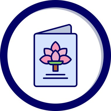 Tebrik kartı simgesi vektör illüstrasyonu